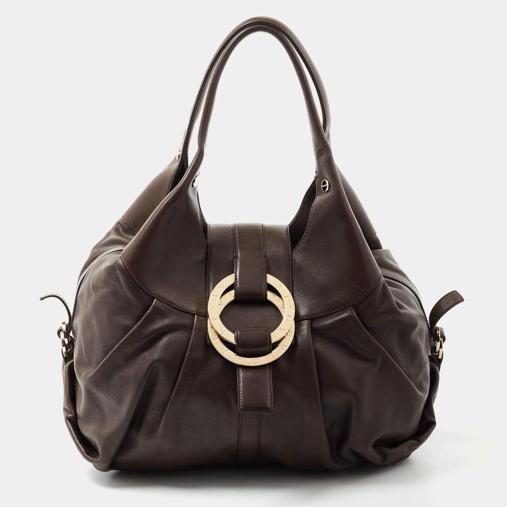 Bvlgari Dark Brown Leather Chandra Hobo商品第1张图片规格展示