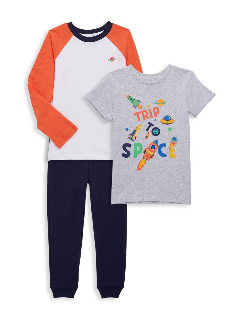 Little Boy's Space On 3-Piece T-Shirt & Joggers Set商品第1张图片规格展示