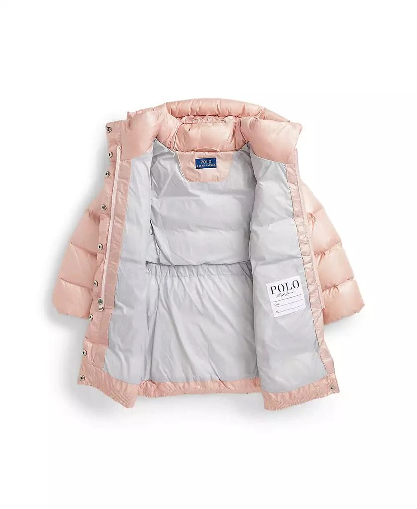 商品Ralph Lauren|Toddler And Little Girls Metallic Down Hooded Long Jacket,价格¥1369,第3张图片详细描述