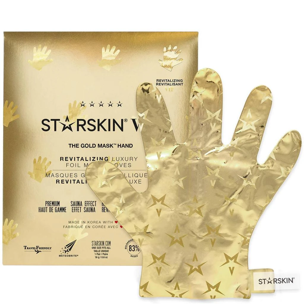 商品Starskin|STARSKIN VIP The Gold Mask Hand Revitalizing Luxury Foil Mask Gloves,价格¥114,第1张图片