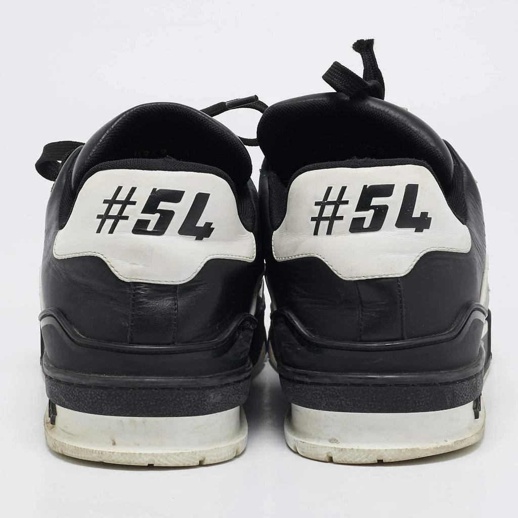 商品[二手商品] Louis Vuitton|Louis Vuitton Black/Grey Leather LV Trainer Sneakers Size 42,价格¥4645,第5张图片详细描述