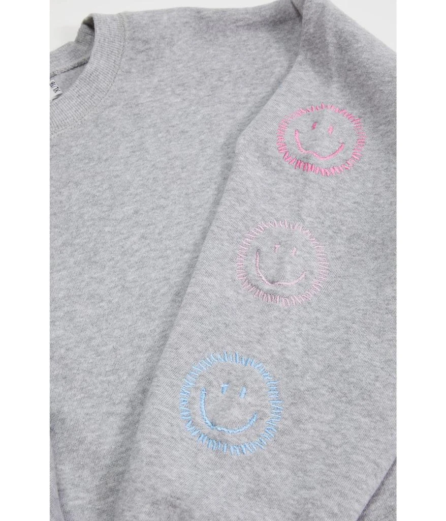 商品Vintage Havana Kids|Crop Crew w/ Smiley Embroidery (Little Kids/Big Kids),价格¥217,第2张图片详细描述