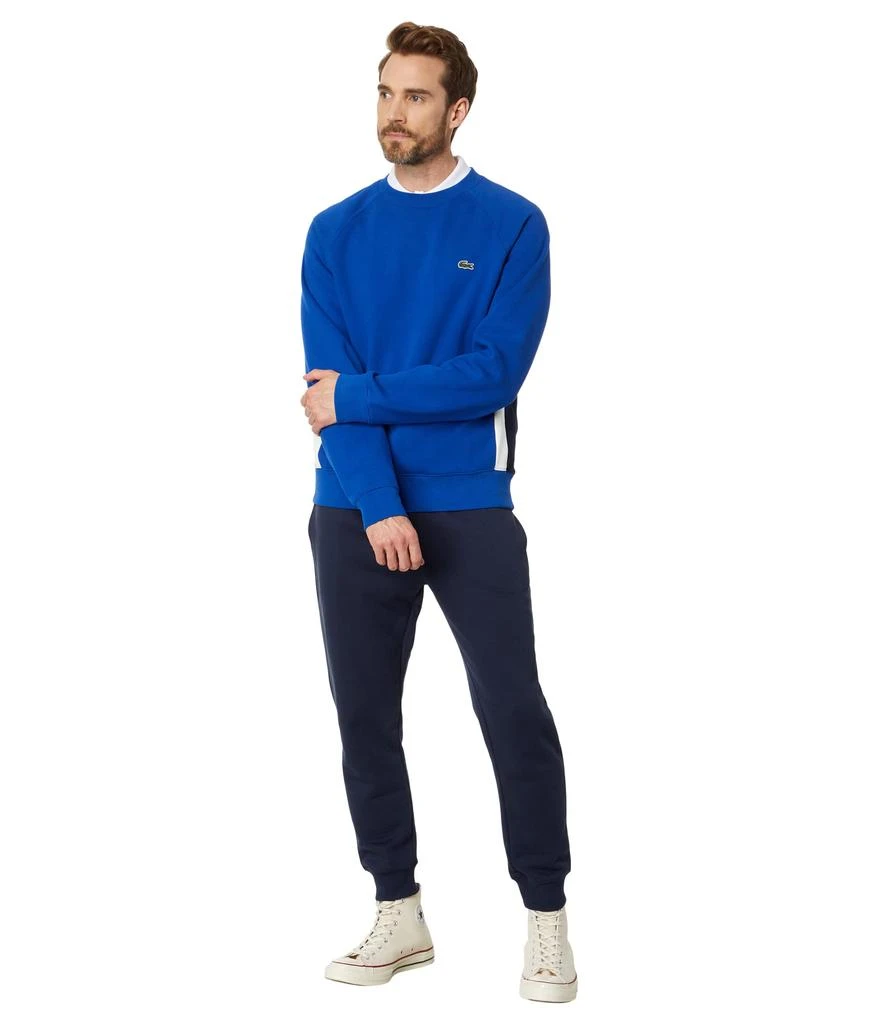 商品Lacoste|Long Sleeve Relaxed Fit Color-Blocked Crew Neck Sweatshirt,价格¥605,第4张图片详细描述