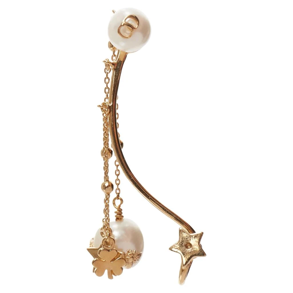 商品[二手商品] Dior|Tribales Gold Metal CD Logo Star Pearl Pin Ear Cuff Earring,价格¥3904,第1张图片