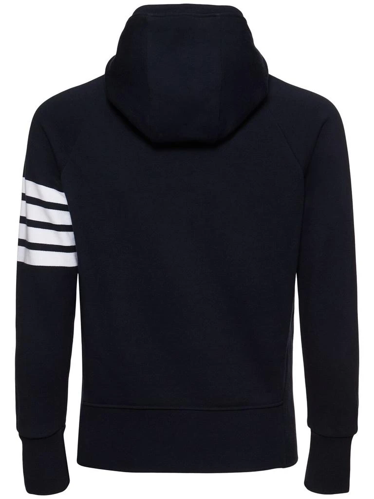 商品Thom Browne|Zip-up Stripes Cotton Sweatshirt Hoodie,价格¥6882,第4张图片详细描述