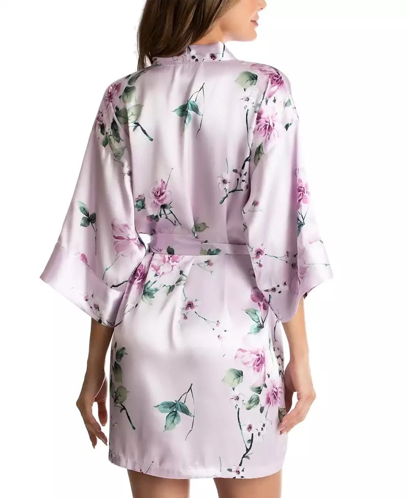 商品Linea Donatella|Floral-Print Satin Wrap Robe,价格¥214,第2张图片详细描述
