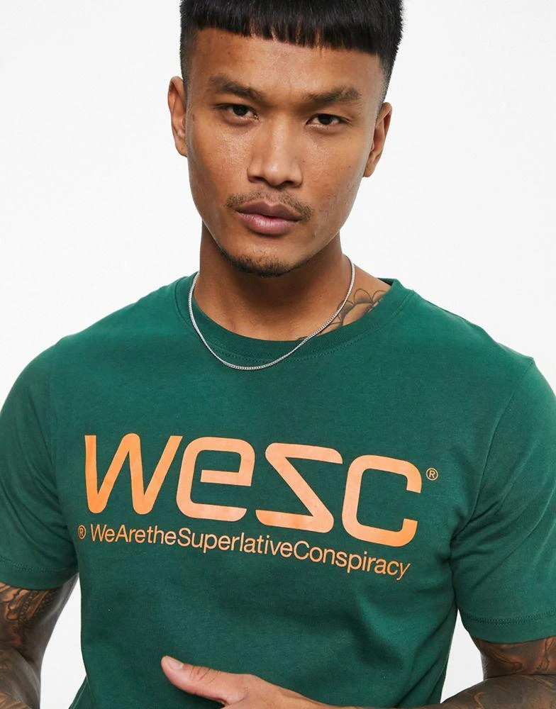 商品WeSC|WESC printed t-shirt in green,价格¥94,第1张图片