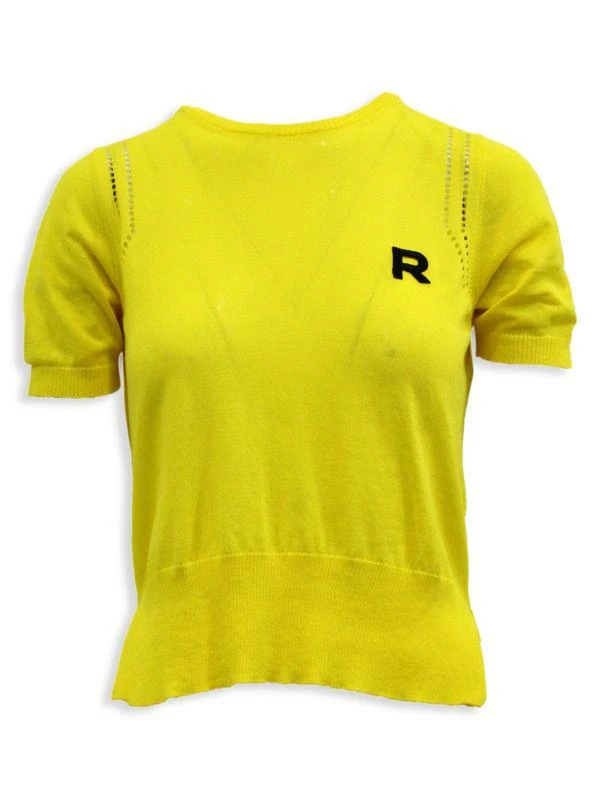 商品[二手商品] ROCHAS|Rochas Knitted T-Shirt In Yellow Cotton,价格¥1802,第1张图片