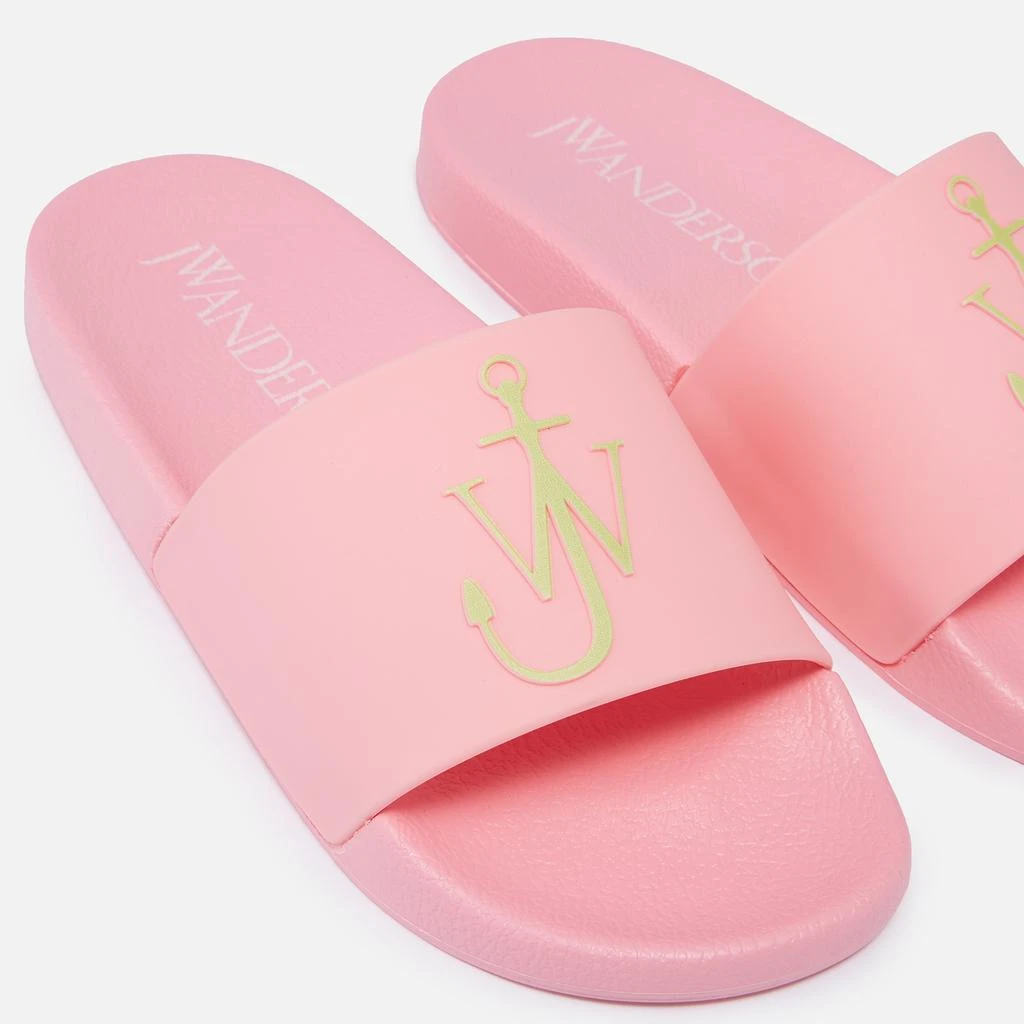 商品JW Anderson|JW Anderson Women's Logo Pool Slide Sandals - Pink,价格¥248,第3张图片详细描述
