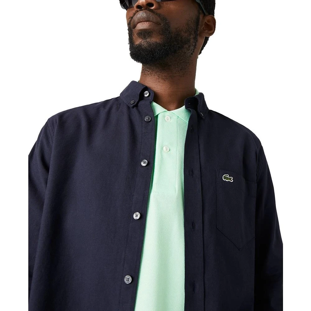 商品Lacoste|Men's Regular Fit Long-Sleeve Solid Oxford Shirt,价格¥768,第4张图片详细描述