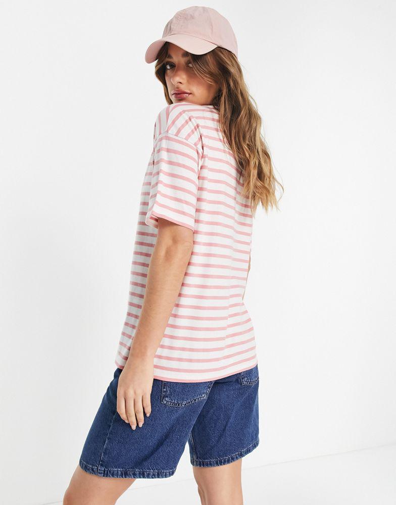Carhartt WIP robie striped t-shirt in pink商品第2张图片规格展示