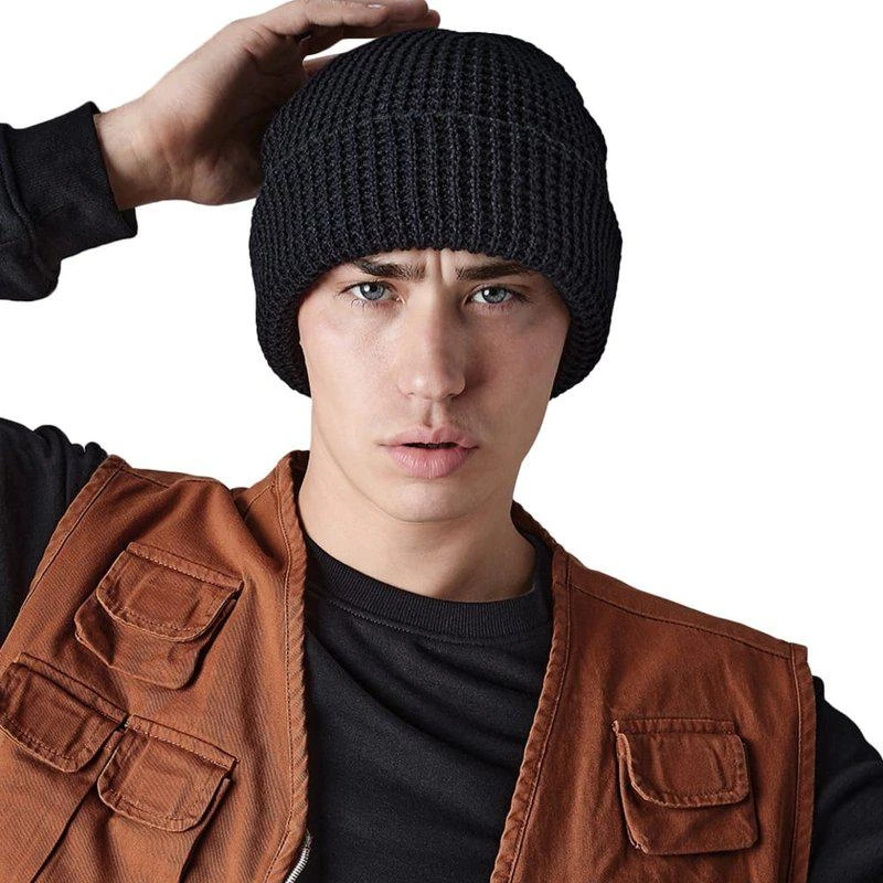 商品Beechfield|Unisex Classic Waffle Knit Winter Beanie Hat ONE SIZE ONLY,价格¥91,第2张图片详细描述