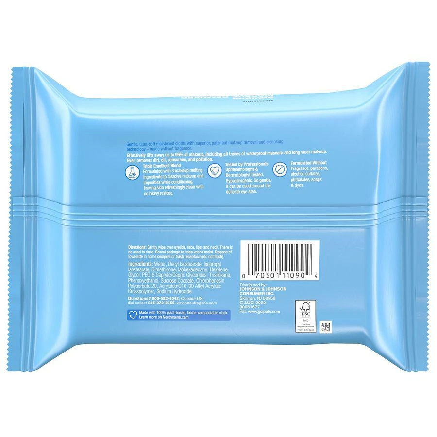 商品Neutrogena|Cleansing Makeup Remover Face Wipes Fragrance-Free,价格¥67,第2张图片详细描述