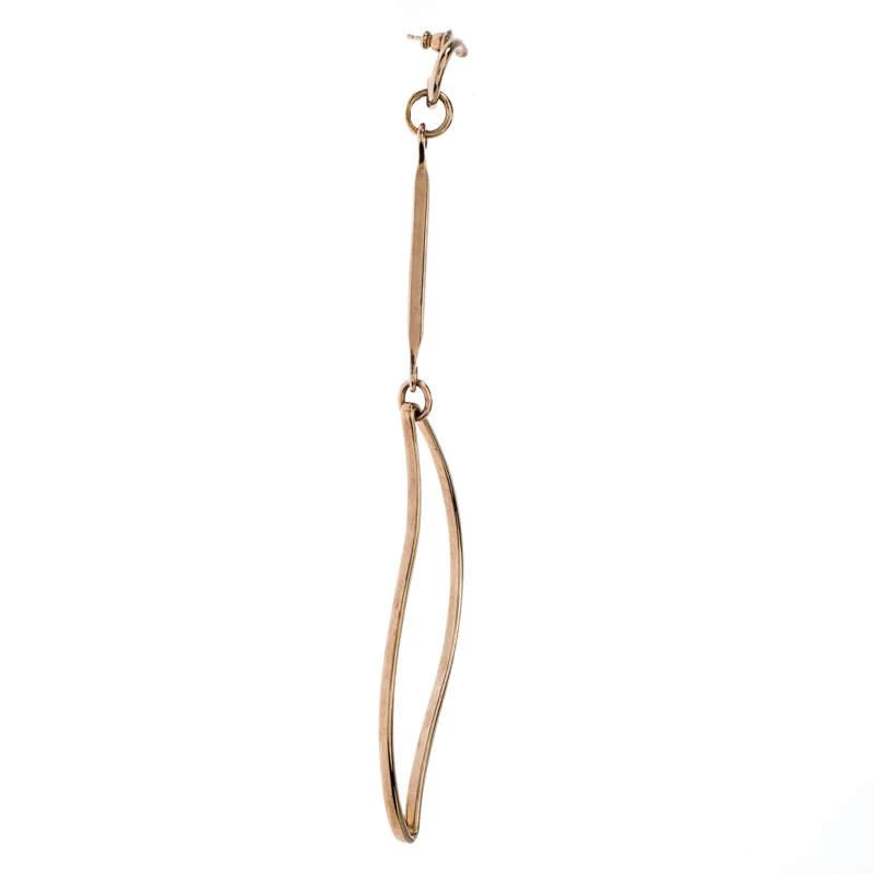 商品[二手商品] Dior|Dior Gold Tone Single Long Drop Earring,价格¥782,第2张图片详细描述