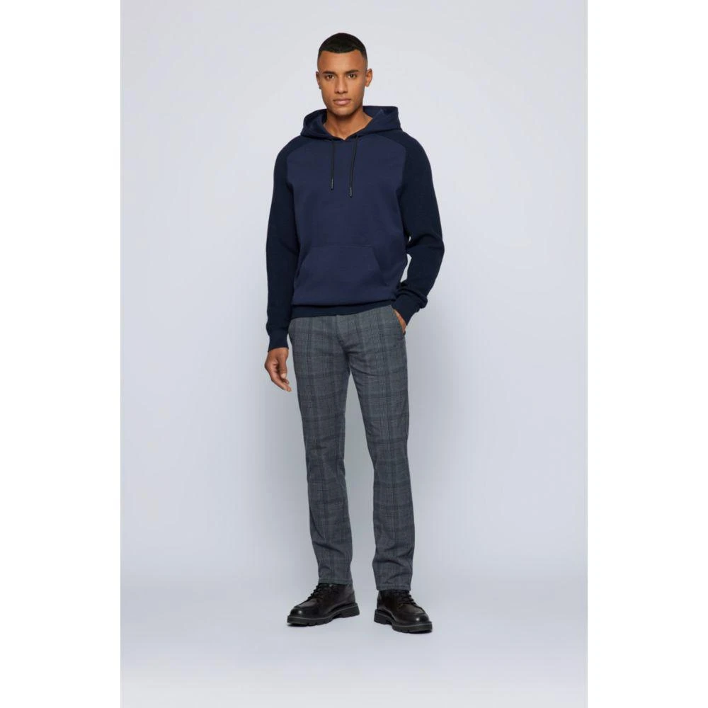 商品Hugo Boss|HUGO BOSS - Hybrid Hooded Sweater In Relaxed Fit With Logo Print,价格¥819,第2张图片详细描述
