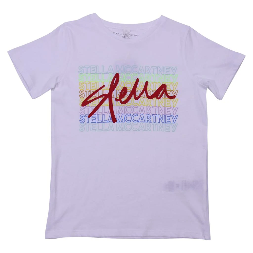 商品Stella McCartney|Stella McCartney Kids Stella Mccartney T-shirt Bianca In Jersey Di Cotone,价格¥621,第1张图片