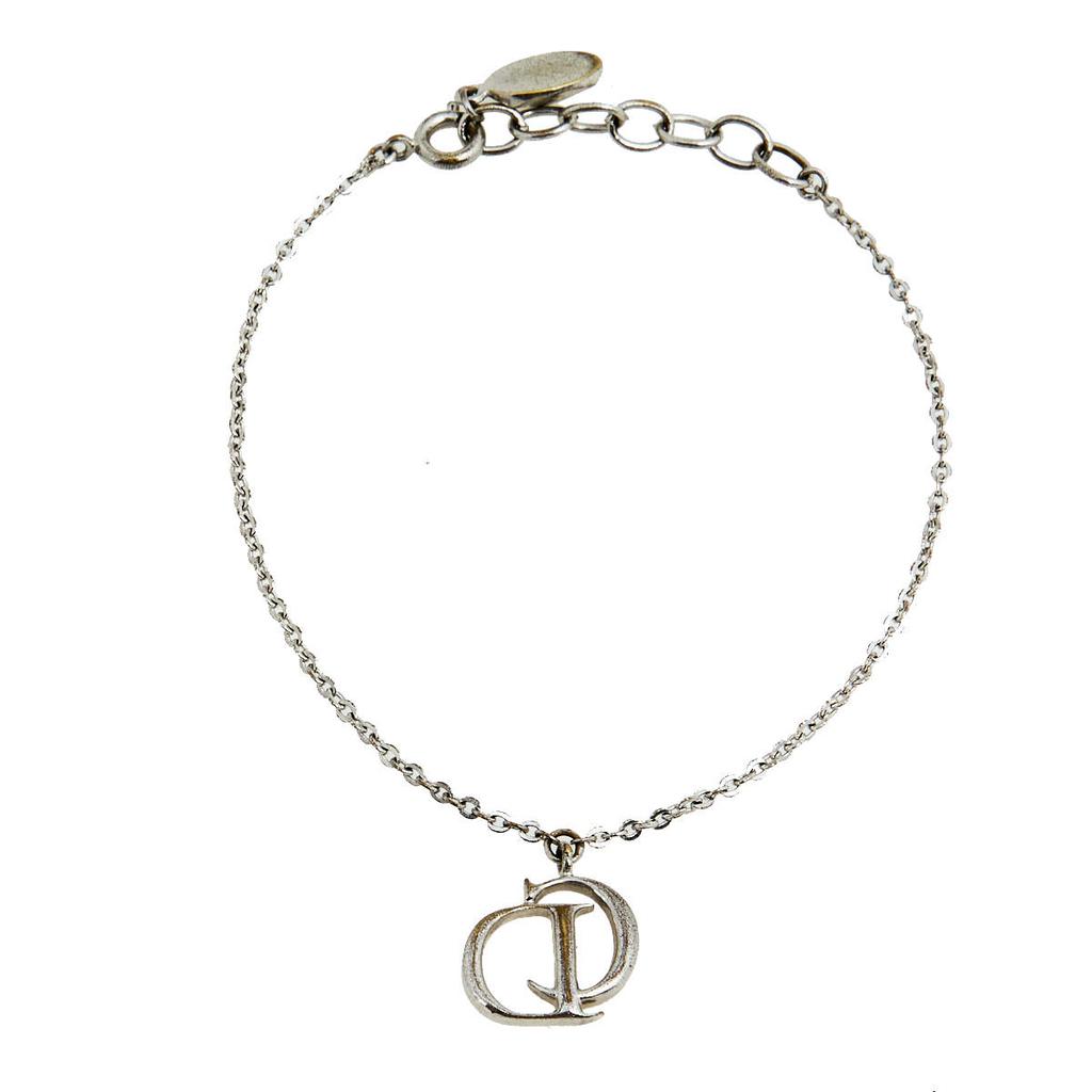 Dior CD Crystal Silver Tone Charm Bracelet商品第3张图片规格展示