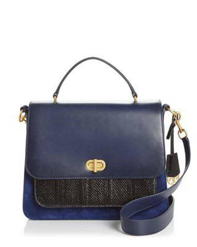 商品Tory Burch|Bennett Leather & Suede Color-Block Shoulder Bag,价格¥3027,第1张图片