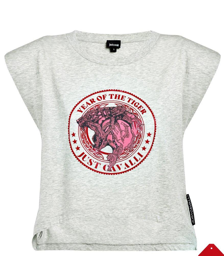Just Cavalli Graphic Print Crewneck T-Shirt商品第1张图片规格展示