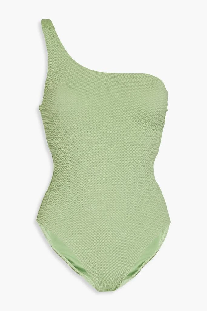 商品Seafolly|Jetset one-shoulder stretch-jacquard swimsuit,价格¥152,第1张图片