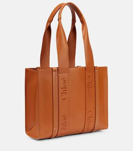 商品Chloé|Woody Medium leather tote bag,价格¥14529,第4张图片详细描述