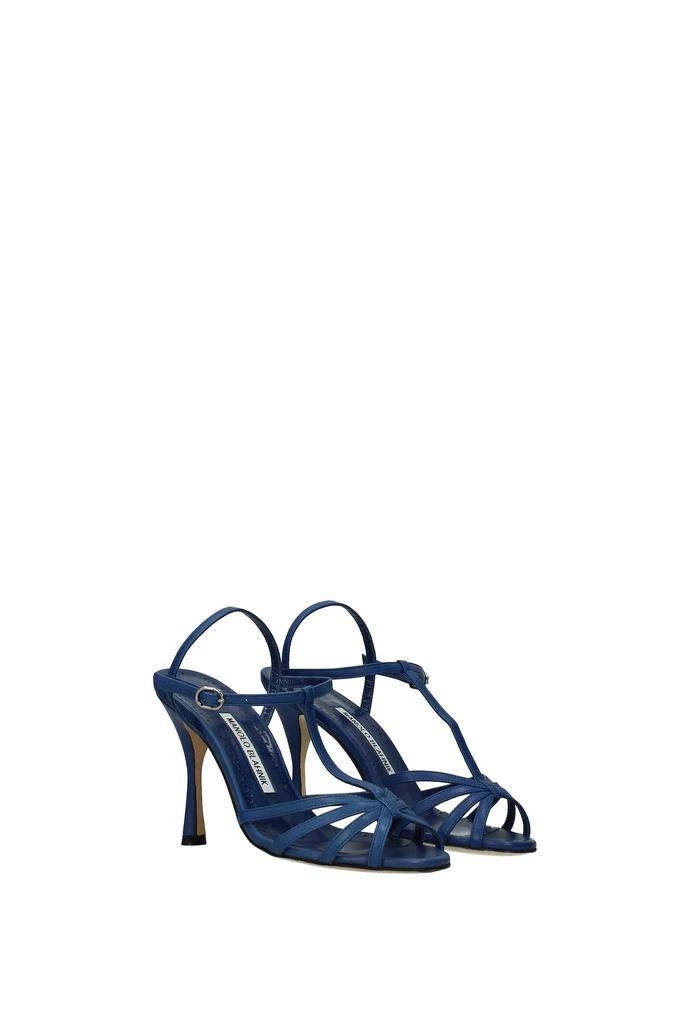 商品Manolo Blahnik|Sandals marana Leather Blue Electric Blue,价格¥3103,第2张图片详细描述