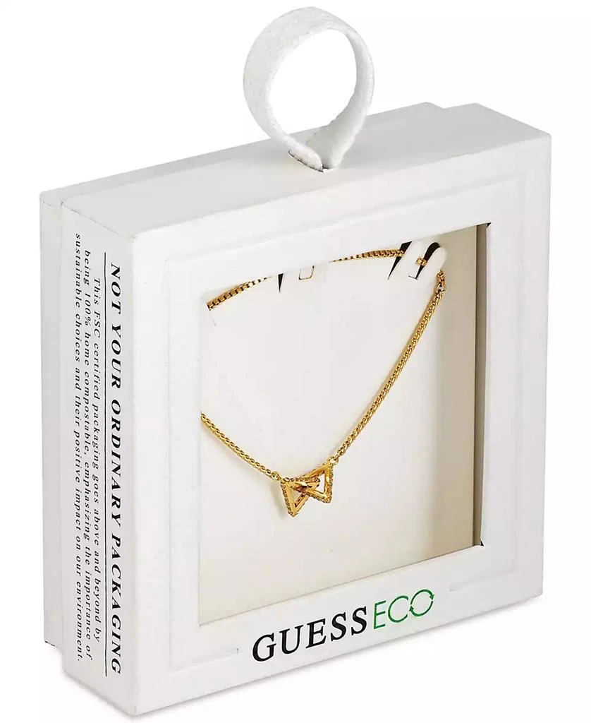 商品GUESS|14k Gold-Plated Pavé Linked Triangle Slider Bracelet,价格¥216,第4张图片详细描述