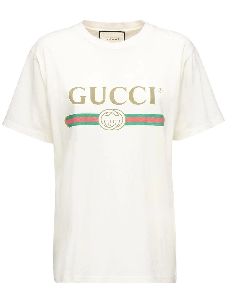 商品Gucci|Vintage Logo Cotton Jersey T-shirt,价格¥4542,第1张图片