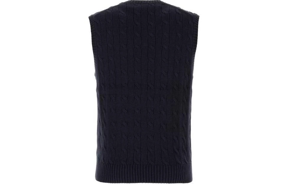 商品[国内直发] Ralph Lauren|[预售3天]小马图案绞花针织背心 男款 黑色,价格¥1166,第3张图片详细描述