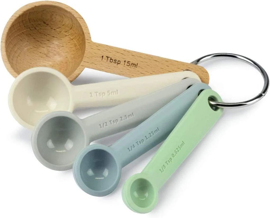 商品Zeal|Perfect Measure Silicone Measuring Spoons, Set of 5, Coastal Colors,价格¥101,第1张图片