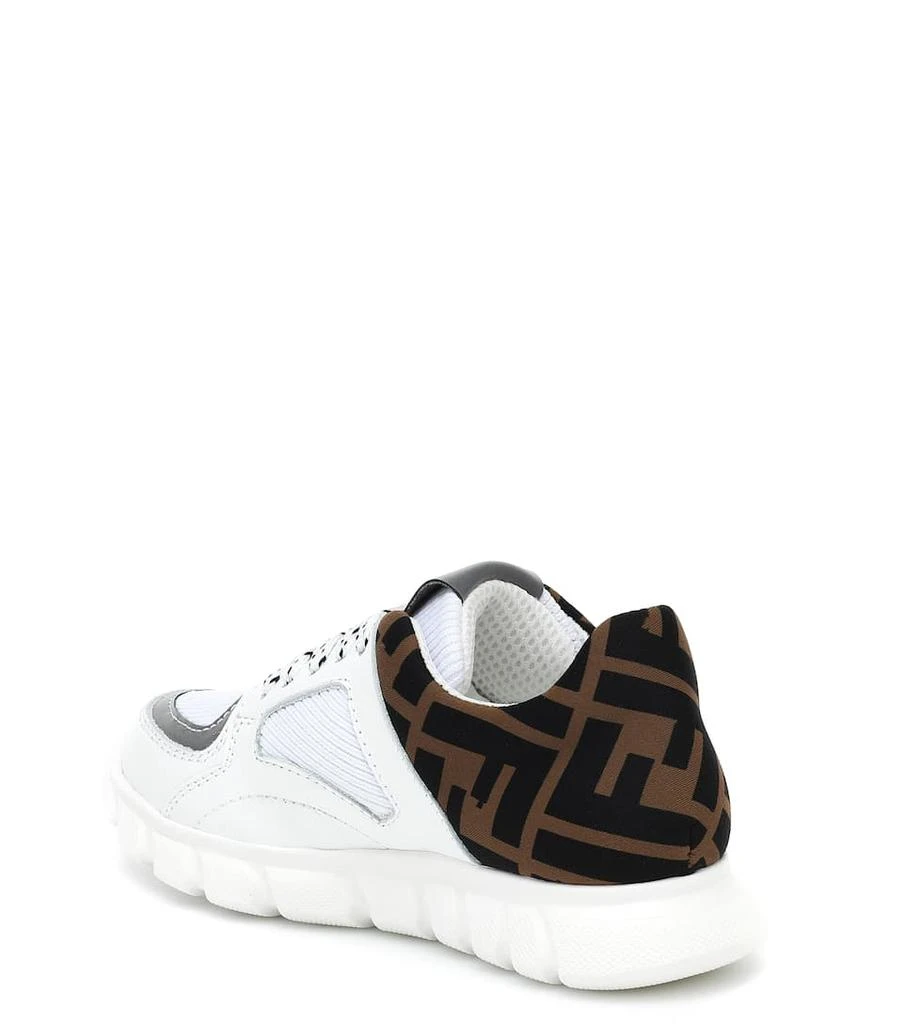 商品Fendi|Leather-trimmed mesh sneakers,价格¥2437,第3张图片详细描述