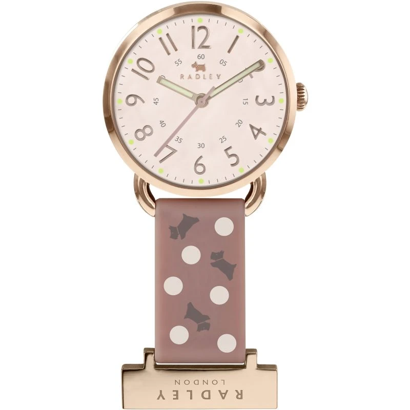 商品Radley|Ladies Radley Radley Nurse Fob Ladies Cameo Silicone Strap Polka Dot Print Watch Watch,价格¥348,第1张图片