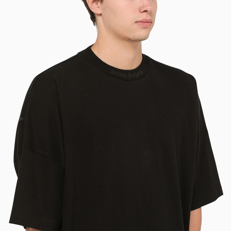 Oversized black cotton t-shirt商品第4张图片规格展示
