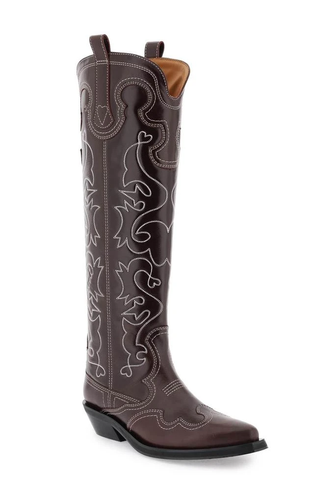 商品Ganni|Embroidered western high boots,价格¥2768,第4张图片详细描述