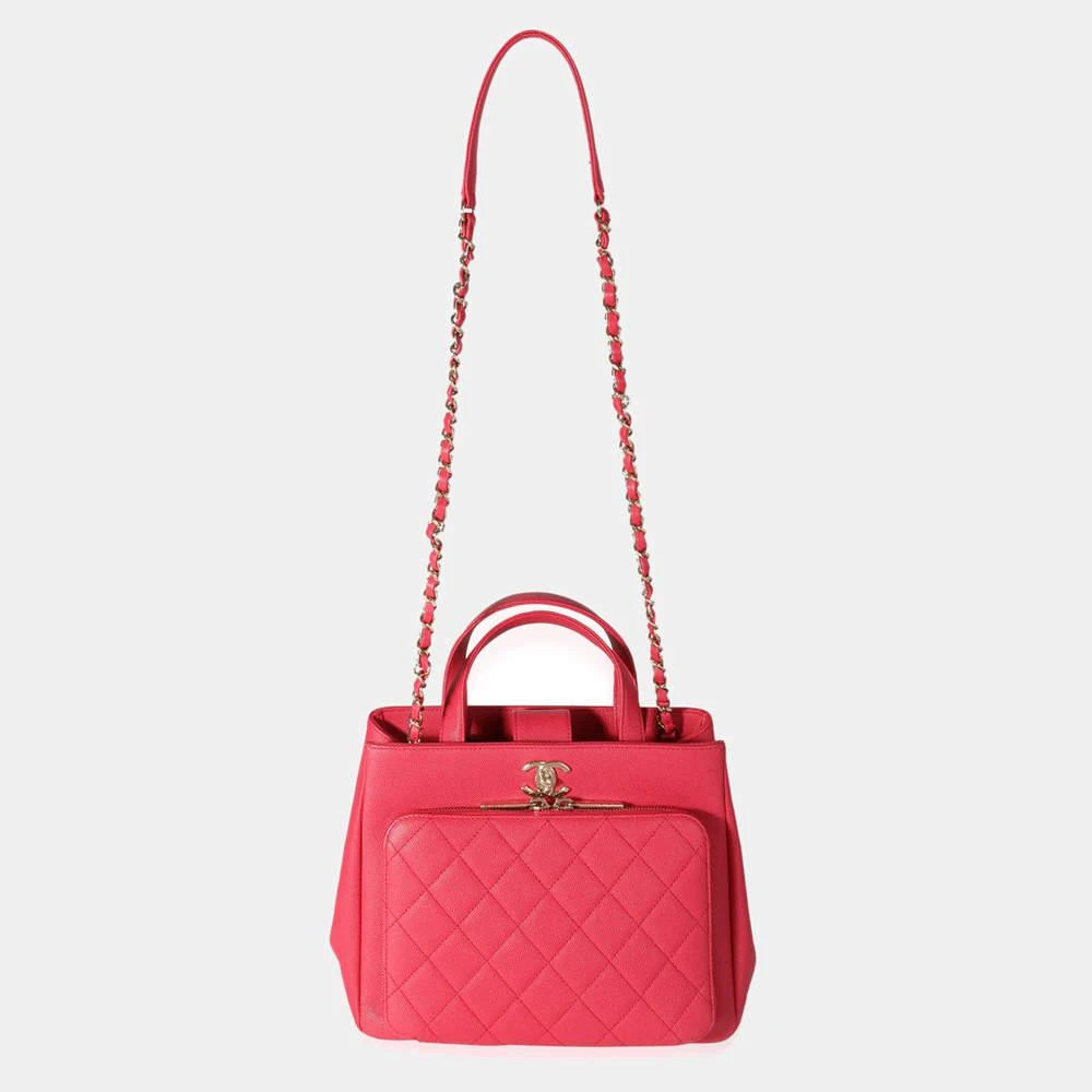 Chanel Red Caviar Quilted Leather Small Business Affinity Shopping Bag 商品