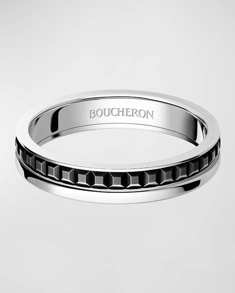 商品Boucheron|Quatre 18K White Gold Follies Band Ring,价格¥17912,第1张图片