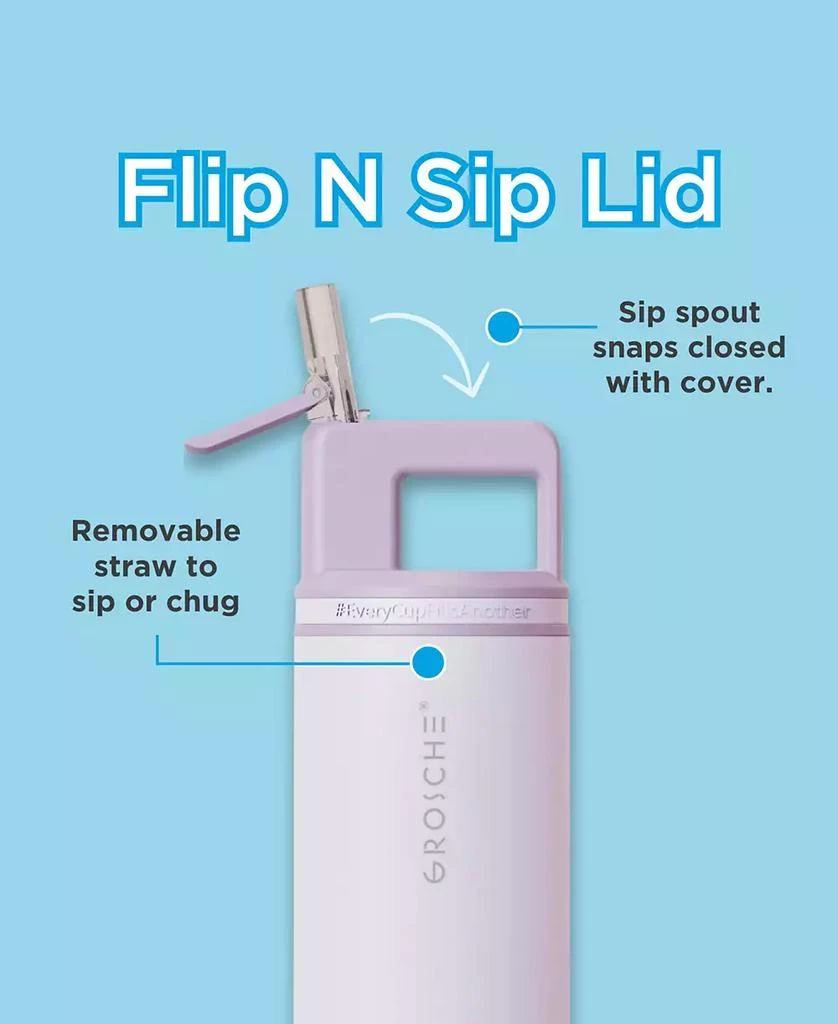 Alpine Flip 'N Sip Insulated, Leakproof Water Bottle with Straw, 20 OZ, 2pk 商品