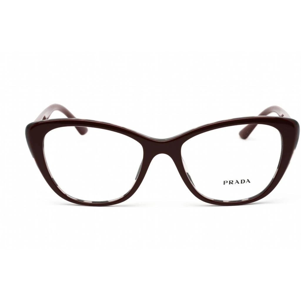 商品Prada|Prada Women's Eyeglasses - Bordeaux/Grey Havana Plastic Cat Eye | 0PR 04WV 07H1O1,价格¥831,第2张图片详细描述
