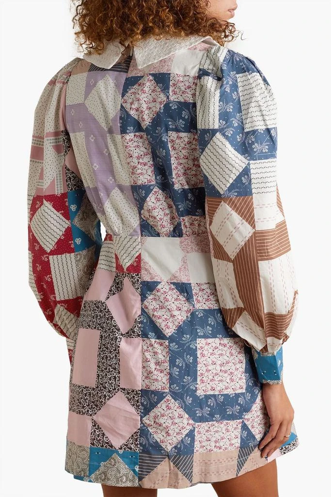 商品Sea|Nohr rickrack-trimmed patchwork cotton mini dress,价格¥1382,第3张图片详细描述