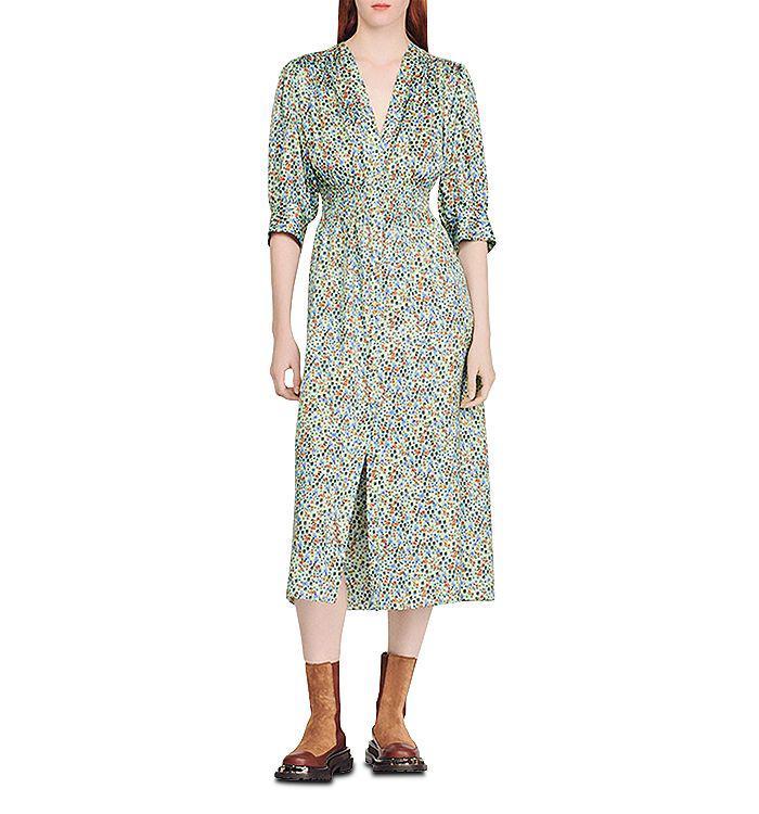 商品Sandro|Provence Floral Midi Dress,价格¥1525,第3张图片详细描述