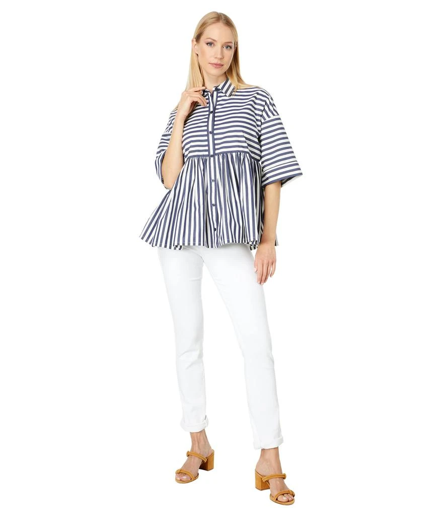 商品Kate Spade|Julia Stripe Button-Front Shirt,价格¥608,第4张图片详细描述