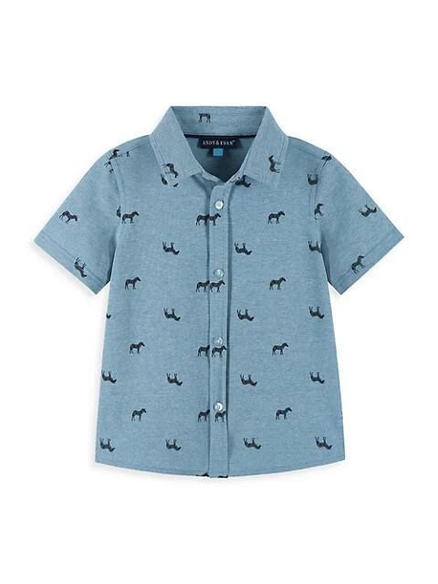 商品Andy & Evan|Baby Boy's 2-Piece Dinosaur Short-Sleeve Shirt &amp; Twill Shorts Set,价格¥220,第3张图片详细描述