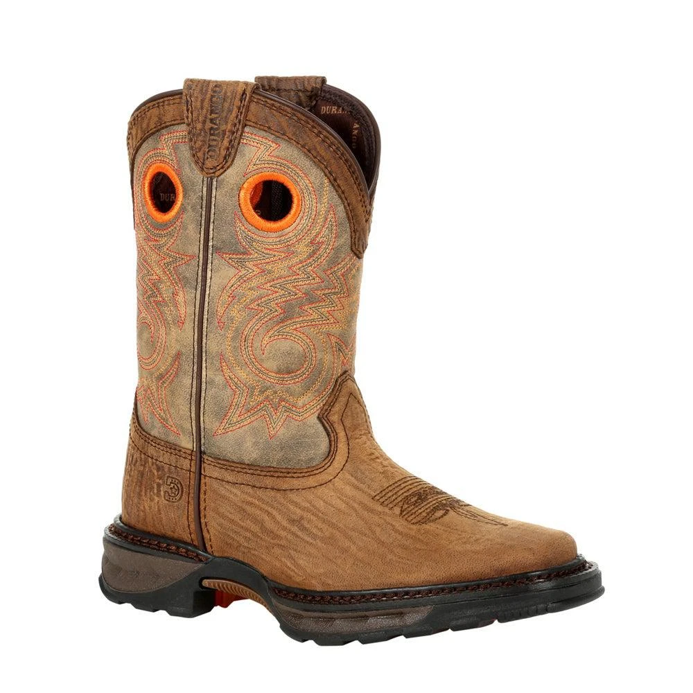 商品Durango|Maverick XP Bay Brown Square Toe Cowboy Boots (Big Kid),价格¥863,第2张图片详细描述