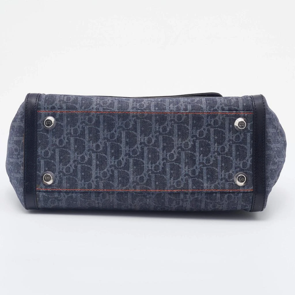 Dior Navy Blue Oblique Denim and Leather Flight Shopper Tote 商品