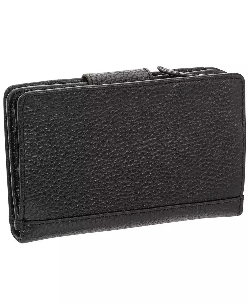 商品Mancini Leather Goods|Women's Pebbled Collection RFID Secure Clutch Wallet,价格¥520,第3张图片详细描述