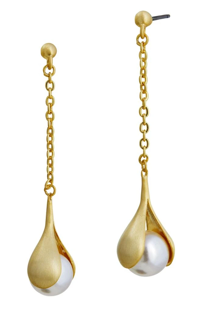 商品Savvy Cie Jewels|Vermeil Faux Pearl Drop,价格¥383,第1张图片