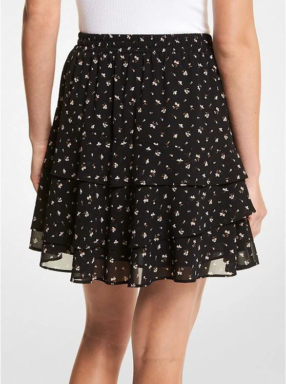 商品Michael Kors|Floral Georgette Flounce Skirt,价格¥376,第2张图片详细描述