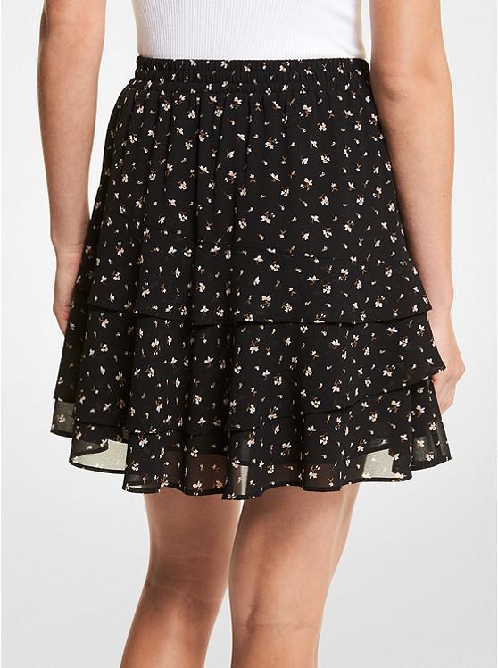 商品Michael Kors|Floral Georgette Flounce Skirt,价格¥371,第4张图片详细描述