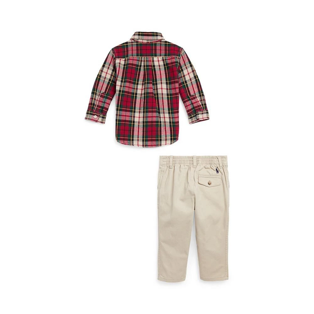 商品Ralph Lauren|Baby Boys Oxford Shirt and Stretch Chino Pants, 2 Piece Set,价格¥389,第3张图片详细描述