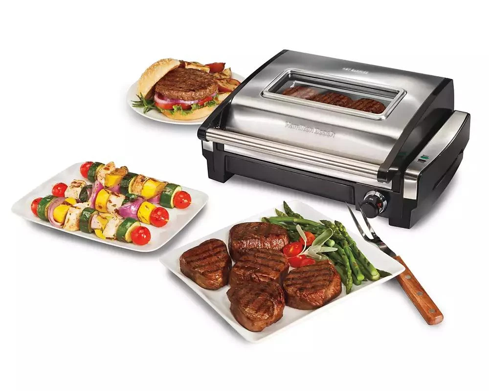 商品Hamilton Beach|Electric Indoor Searing Grill - 25361G,价格¥651,第3张图片详细描述